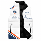 Custom Name Minimal Performance NYC Vest Sleeveless Running Puffer Jacket