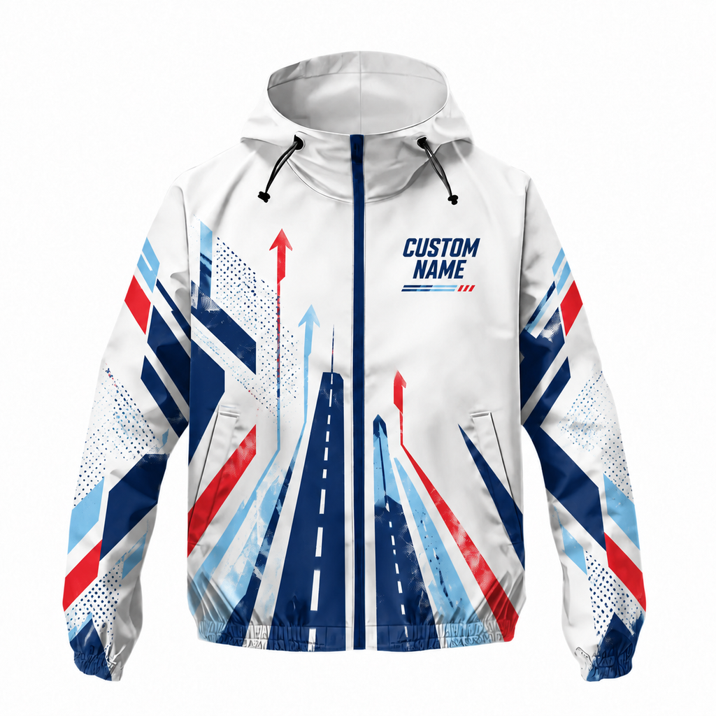 Custom Name Chicago Street Pace Running Windbreaker Jacket