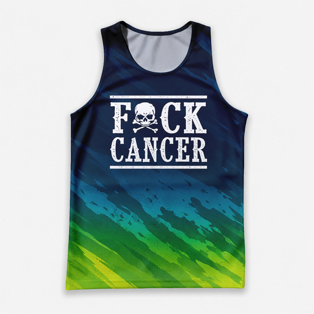 Cancer Fighter Running Tank Top Cancer Skull Running Singlet for Men and Women
