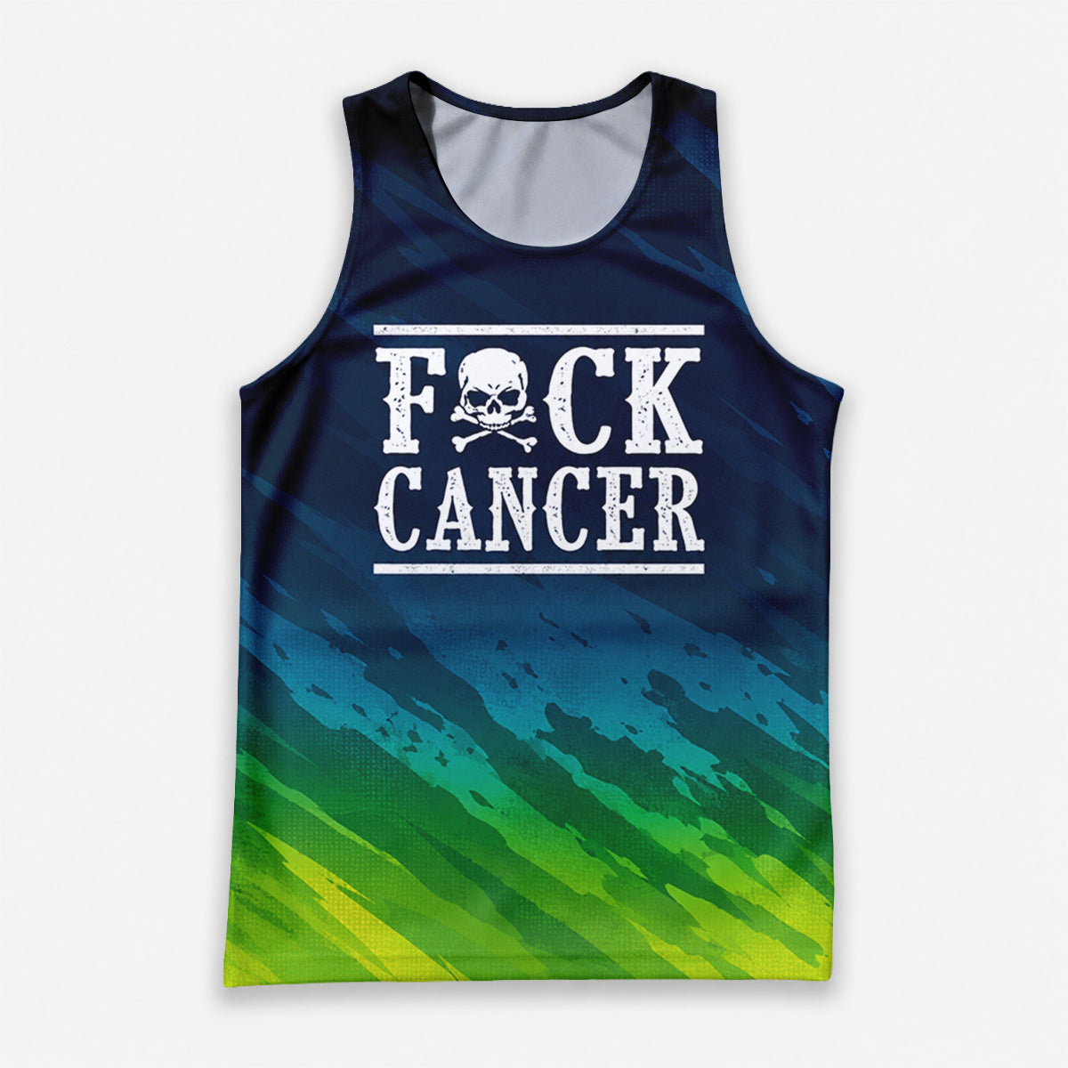 Cancer Fighter Running Tank Top Cancer Skull Running Singlet for Men and Women