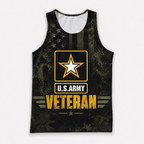 Veteran Running Tank Top - US Army Veteran V4 Tech Singlet
