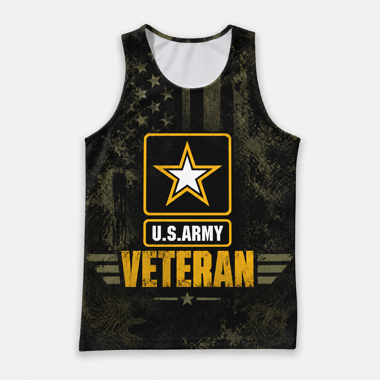 Veteran Running Tank Top - US Army Veteran V4 Tech Singlet