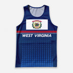 Patriotic Tech Running Tank Top - West Virginia State Pride Running Singlet