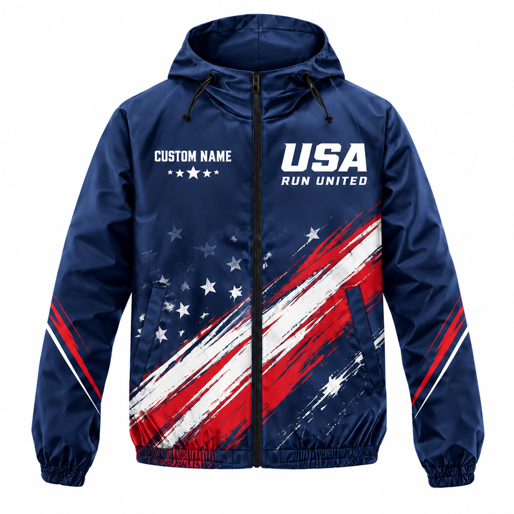 Custom Name Patriot Pace Jacket Running Windbreaker Jacket
