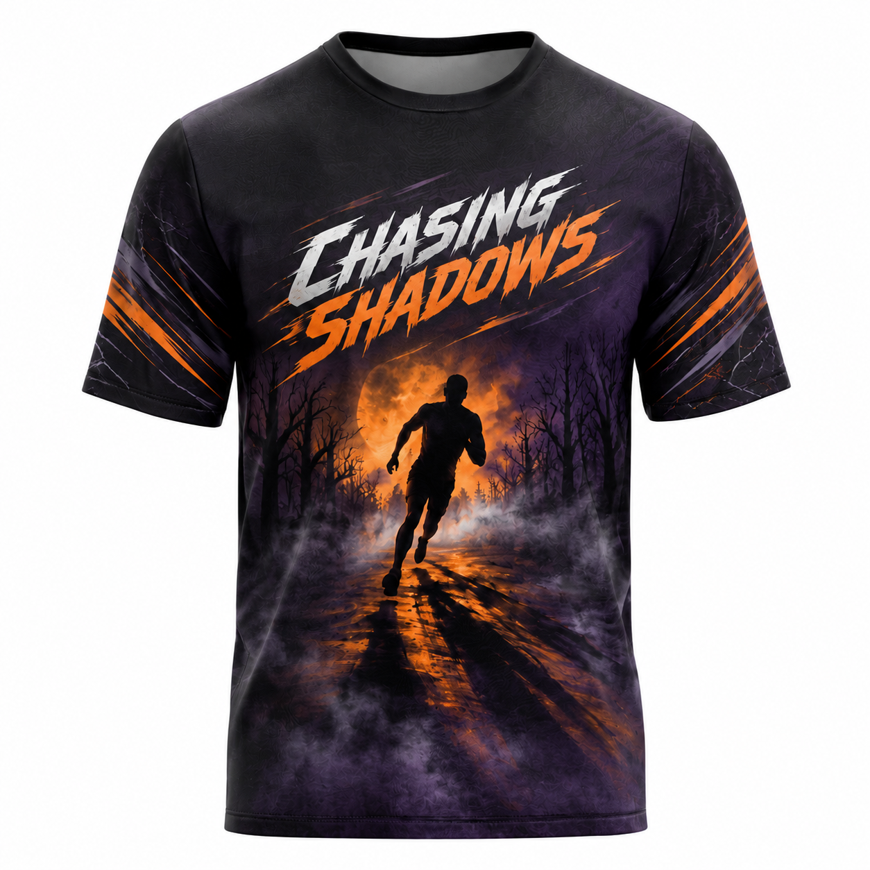 Chasing Shadows Halloween Tech Running T-Shirt