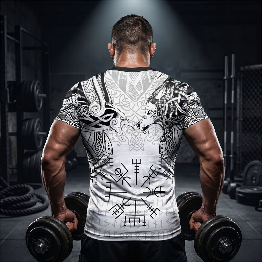 Odin’s Gaze The Fenrir & Vegvísir Guardian BJJ Rash Guard