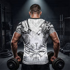 Odin’s Gaze The Fenrir & Vegvísir Guardian BJJ Rash Guard