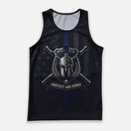 Men's Running Tank Top Police Protect And Serve Running Singlet