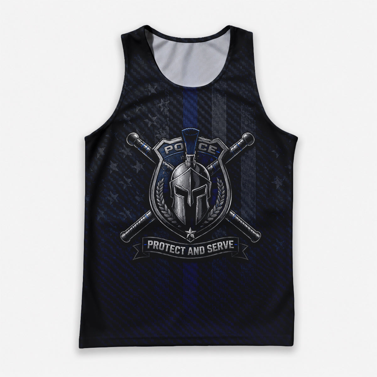 Men's Running Tank Top Police Protect And Serve Running Singlet
