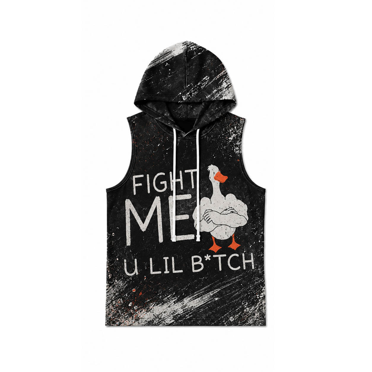 Fight me You Lil B!tch Men's Workout Hooded Tank Top