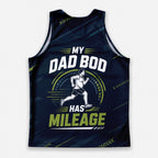 Funny Dad Running Tank Top My Dad Bod Has Mileage Tech Singlet