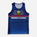 Patriotic Tech Running Tank Top - Pennsylvania State Pride Running Singlet