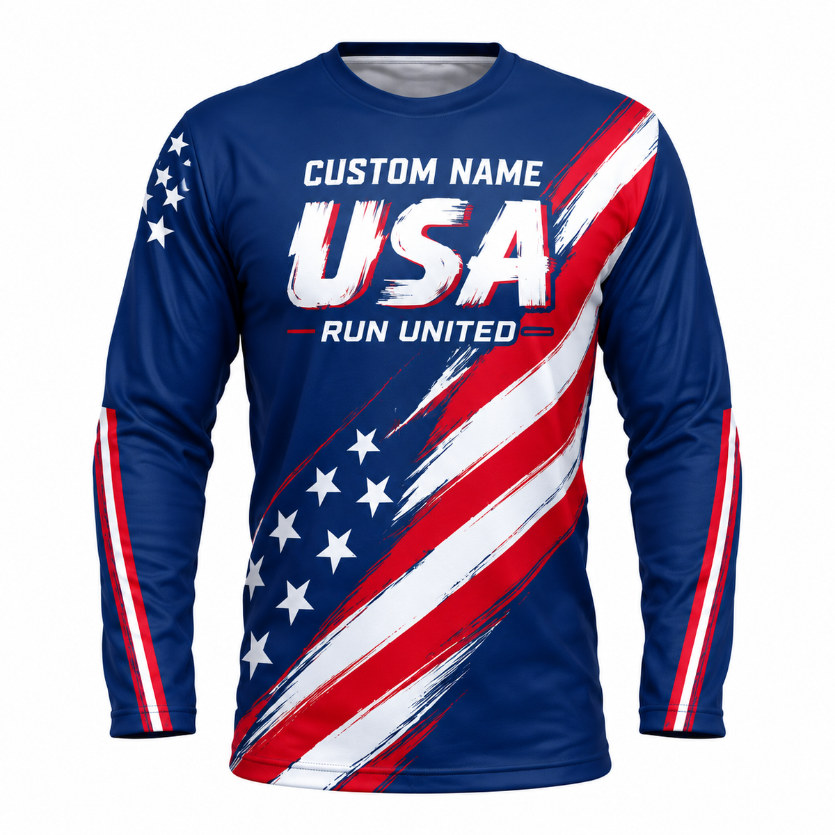 Custom Name Run United Running Long Sleeve Shirt
