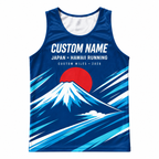 Custom Name Miles Mount Fuji Aloha Runner Running Tank Top