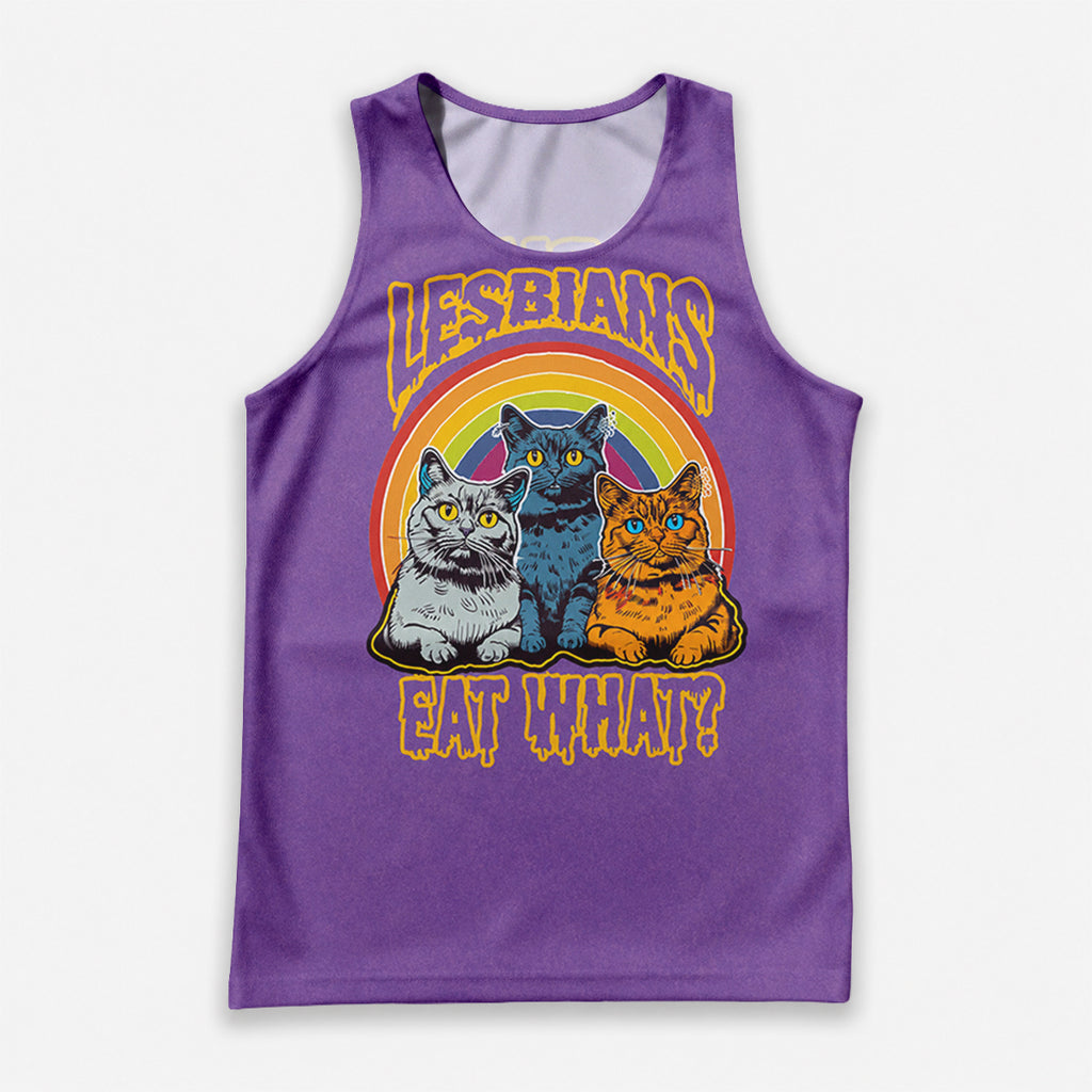 LGBT Pride Running Tank Top Lesbians Eat What Running Singlet for Men and Women
