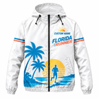 Custom Name Florida Sunshine Runner Florida Running Windbreaker Jacket