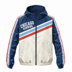 Custom Name Chicago Retro Track Running Windbreaker Jacket