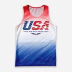 Patriotic Tech Running Tank Top - USA Pride Running Singlet