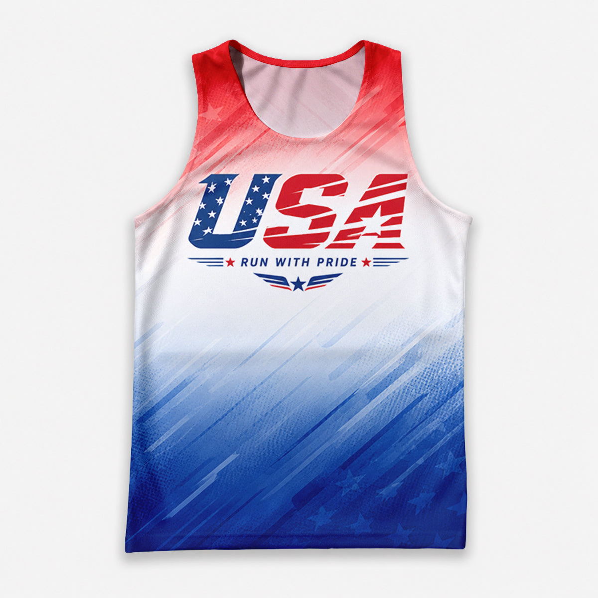 Patriotic Tech Running Tank Top - USA Pride Running Singlet