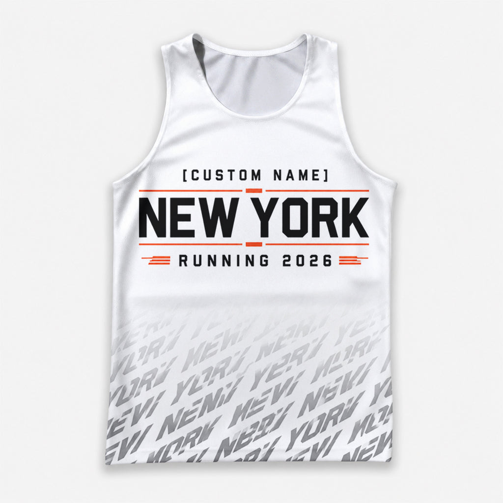 Minimalist Typography The NYC Race Day Running Tank Top