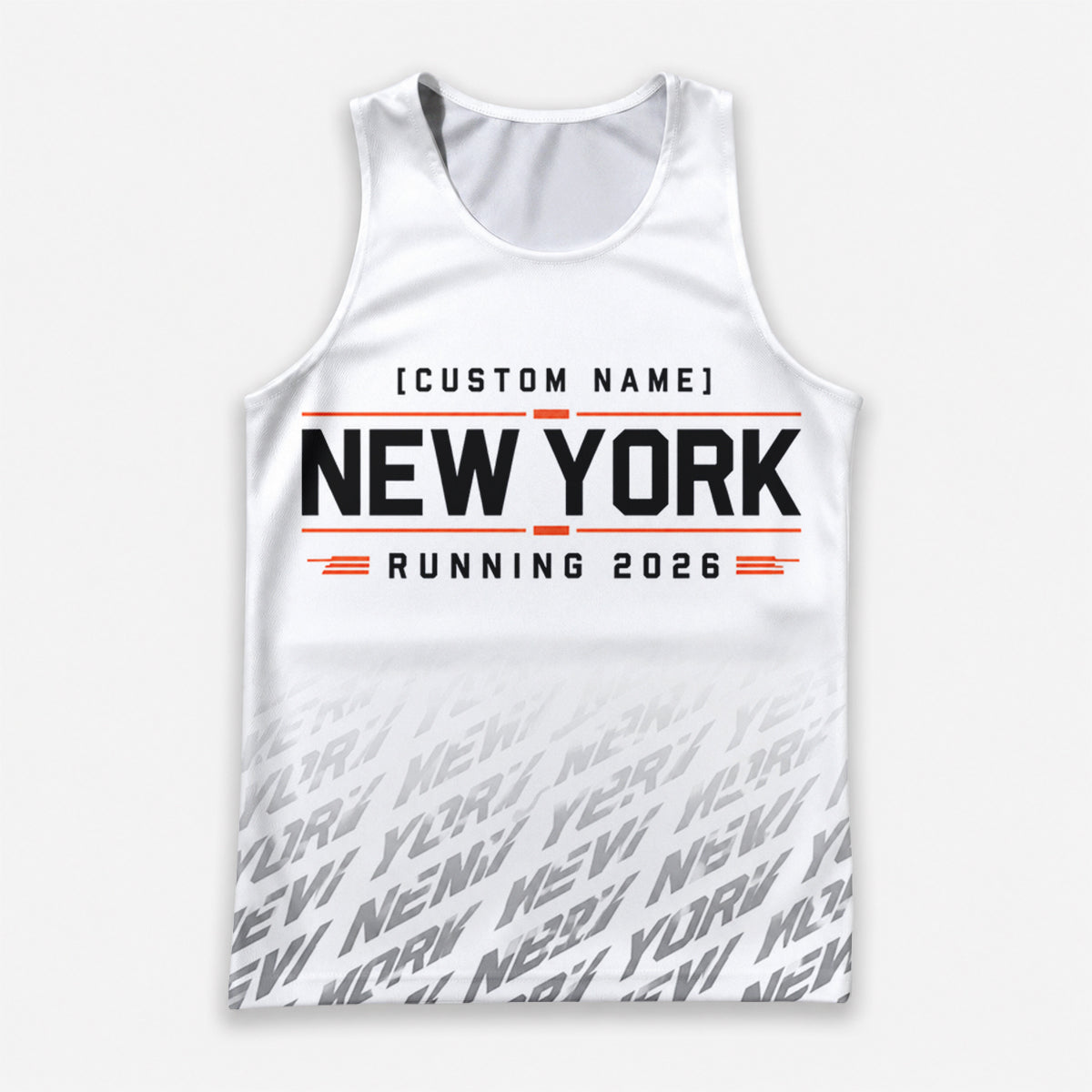 Minimalist Typography The NYC Race Day Running Tank Top