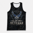 Veteran Running Tank Top - US Air Force Veteran V8 Tech Singlet