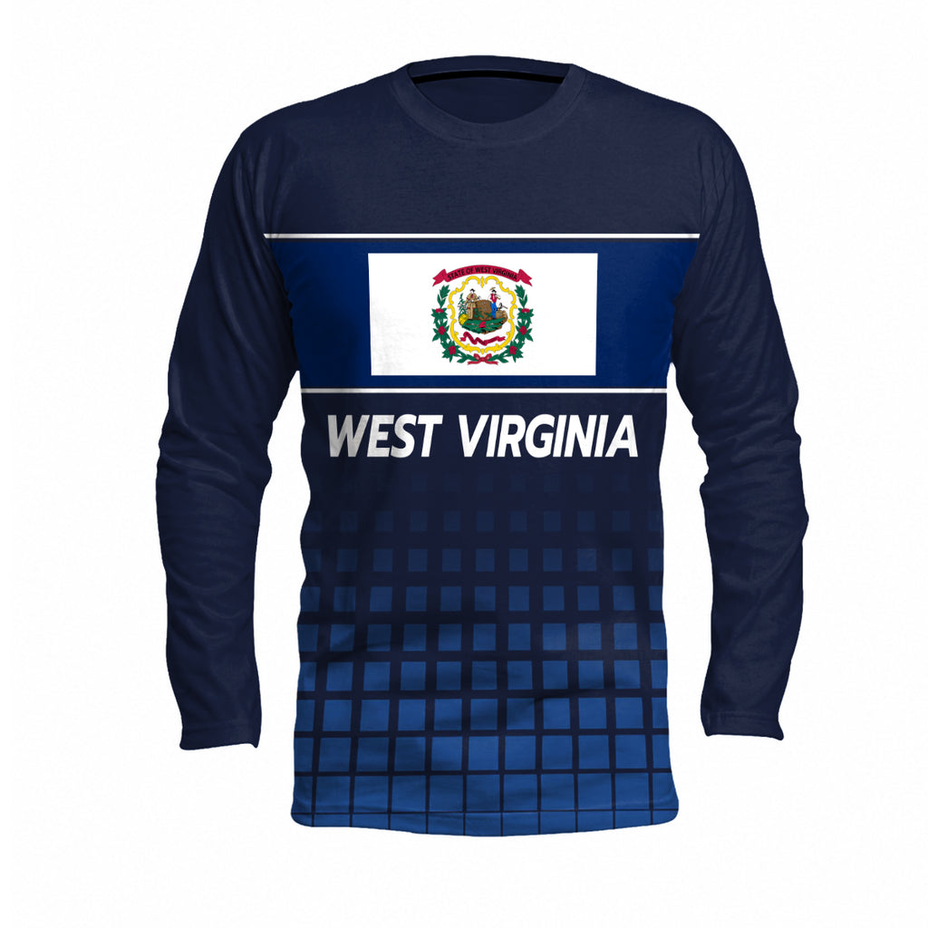 West Virginia State Pride Long Sleeve Running T-Shirt