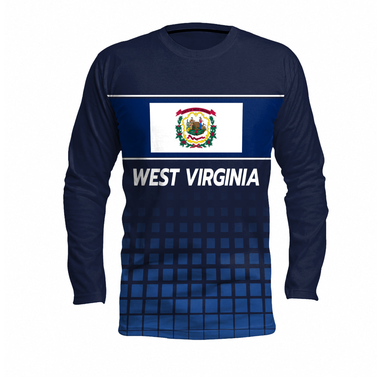 West Virginia State Pride Long Sleeve Running T-Shirt