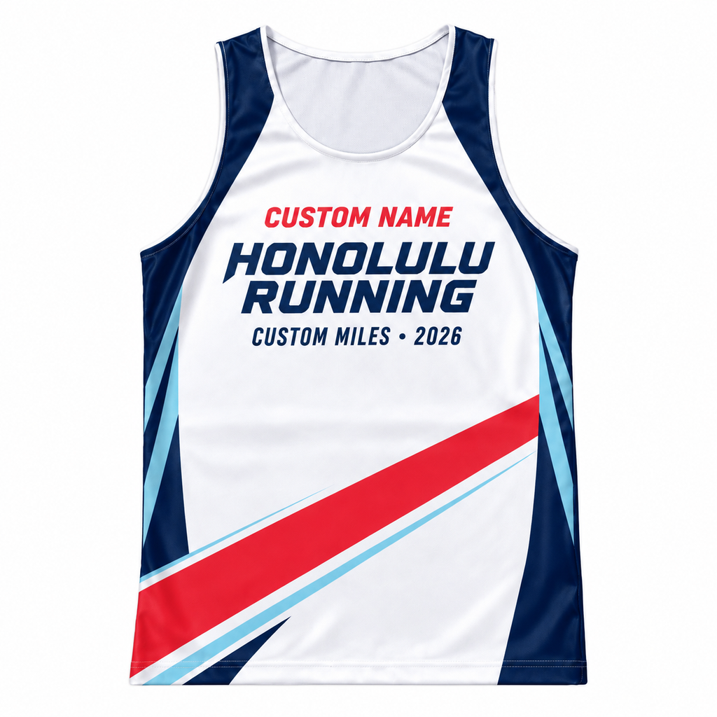 Custom Name Miles Honolulu Race Day Running Tank Top