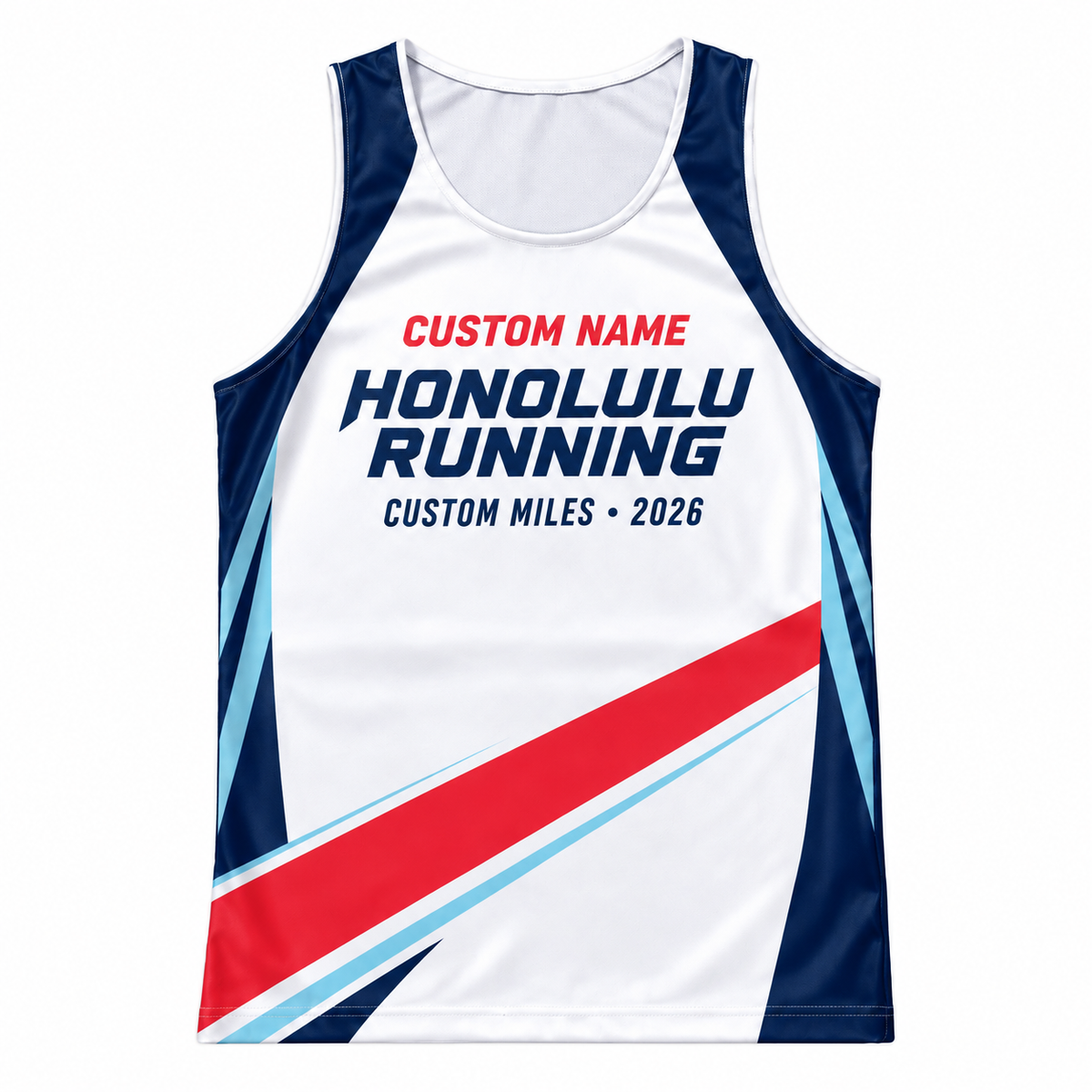 Custom Name Miles Honolulu Race Day Running Tank Top