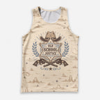 Men's Running Tank Top Police Old School Justice Running Singlet