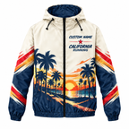 Custom Name California Palm Run Running Windbreaker Jacket
