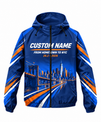 Custom Name From Hometown To NYC 26.2 Running Windbreaker Jacket