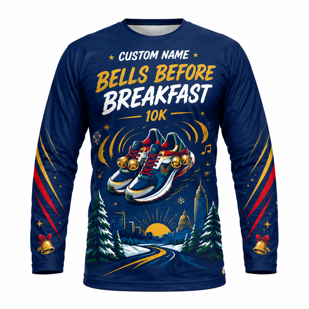 Custom Name Bells Before Breakfast Running Long Sleeve Shirt