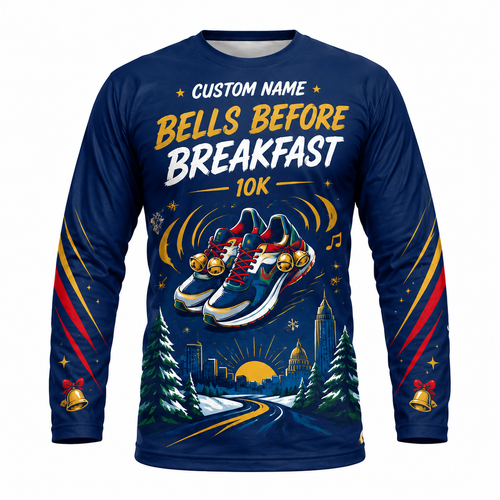 Custom Name Bells Before Breakfast Running Long Sleeve Shirt