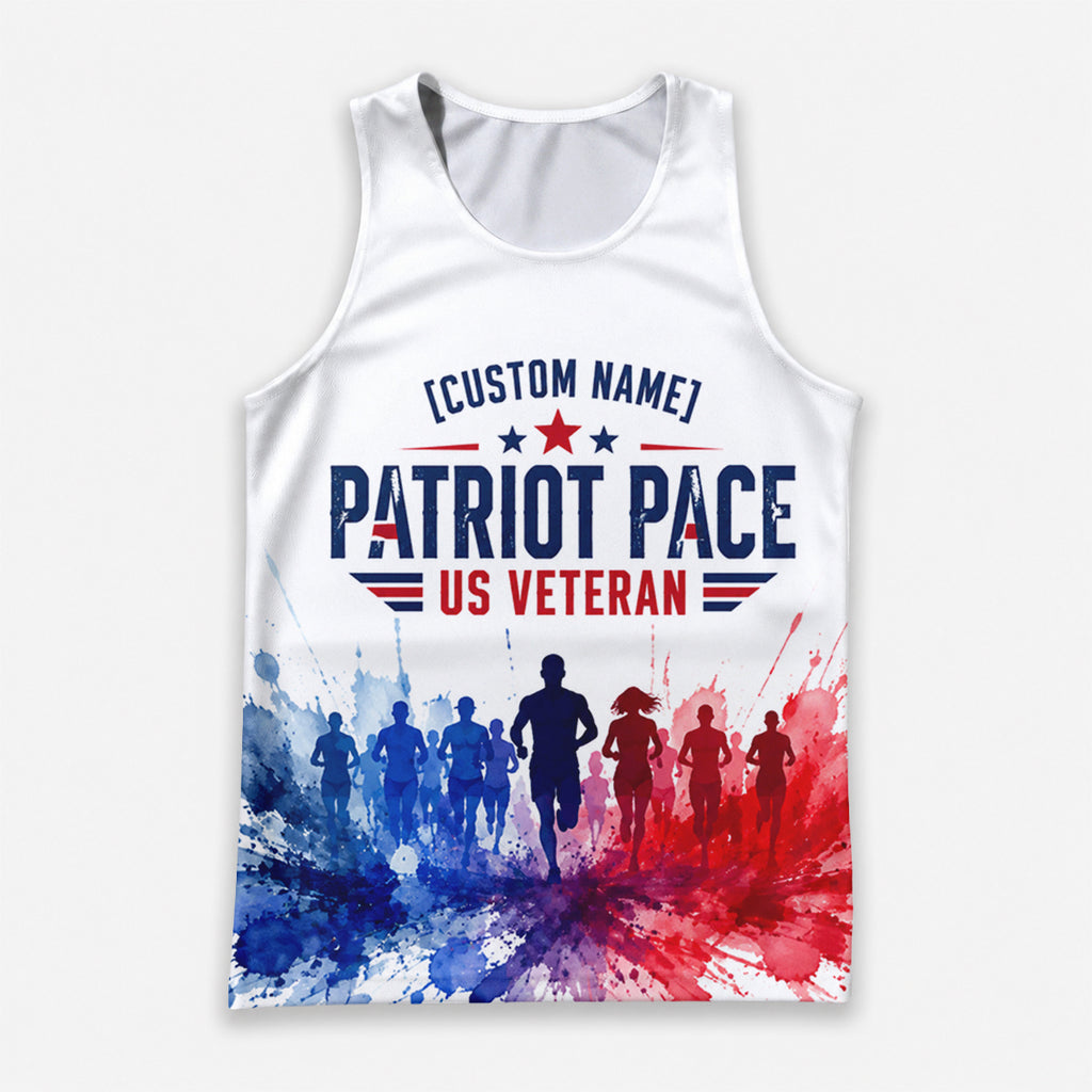 Veteran Patriot Pace The Marine Corp Race Day Running Tank Top