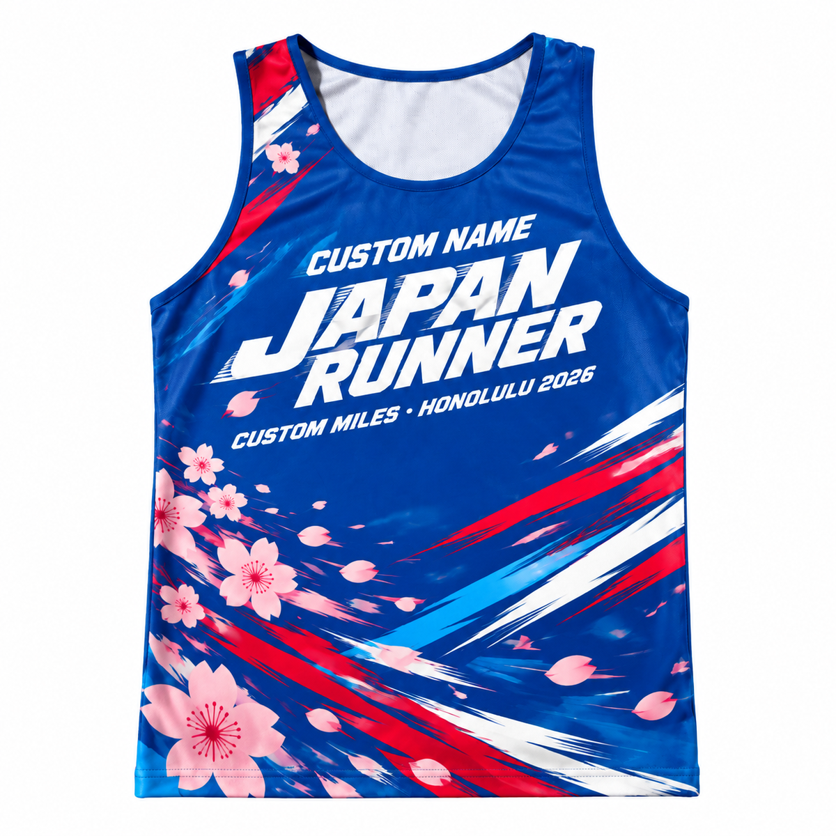 Custom Name Miles Sakura Speed Racing Running Tank Top