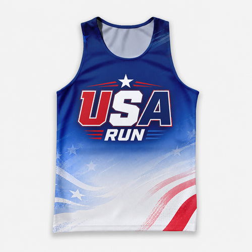 Patriotic Tech Running Tank Top - USA Running Singlet