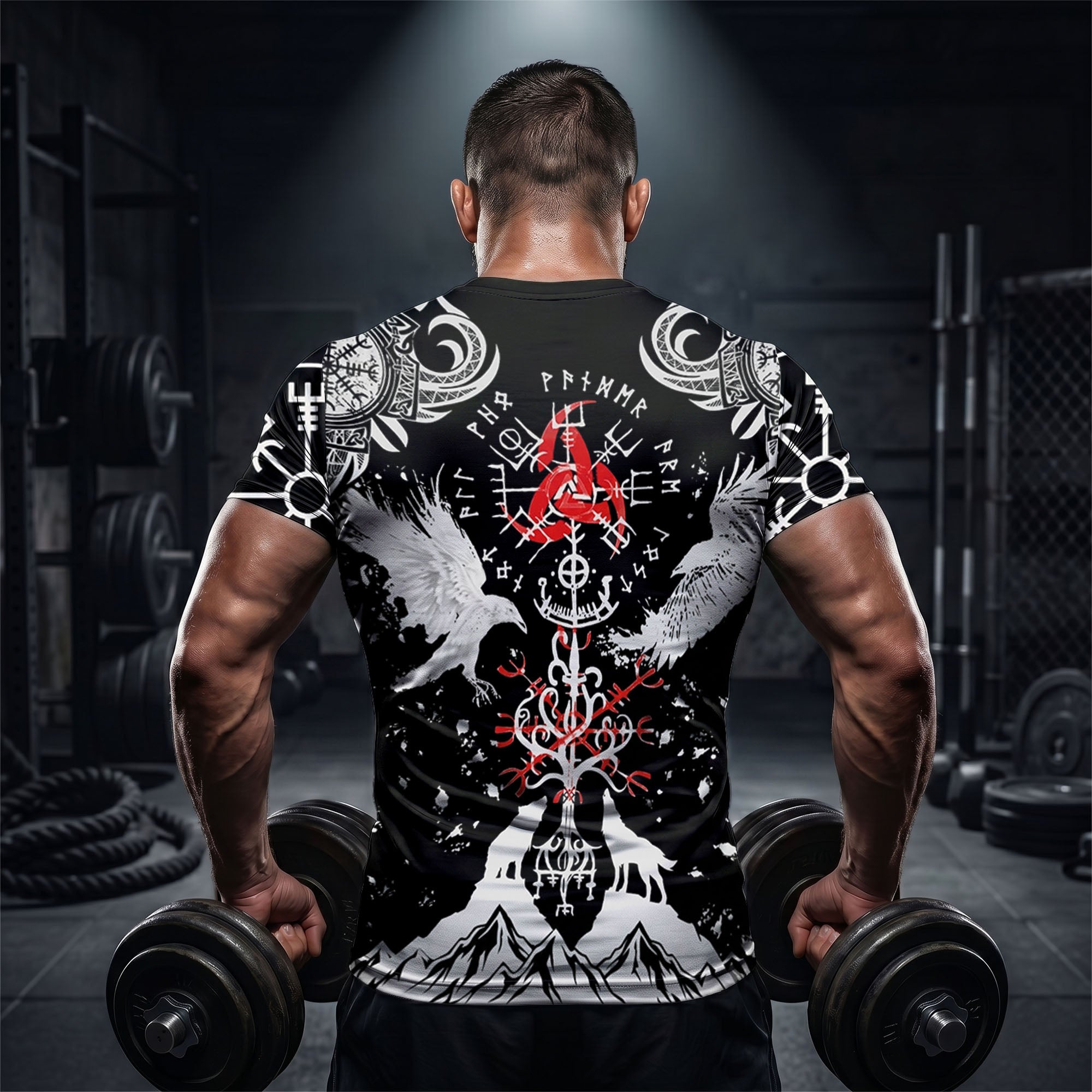 Shadows of Valhalla The Raven & Wolf BJJ Rash Guard