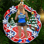 Personalized Marathon Runner Christmas Ornament
