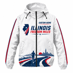 Custom Name Illinois Freedom Miles Illinois Running Windbreaker Jacket