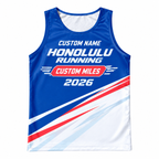 Custom Name Miles Honolulu 26.2 Runner Running Tank Top