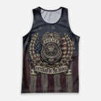 Men's Running Tank Top Police Veteran Of The Badge Running Singlet