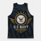 Veteran Running Tank Top - US Navy Veteran V4 Tech Singlet