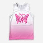 Cancer Fighter Running Tank Top Breast Cancer Survivor Running Singlet for Men and Women
