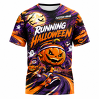 Pumpkin Pace Runner Halloween Tech Running T-Shirt