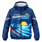 Custom Name Florida Miles & Sunshine Florida Running Windbreaker Jacket