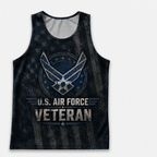 Veteran Running Tank Top - US Air Force Veteran V6 Tech Singlet