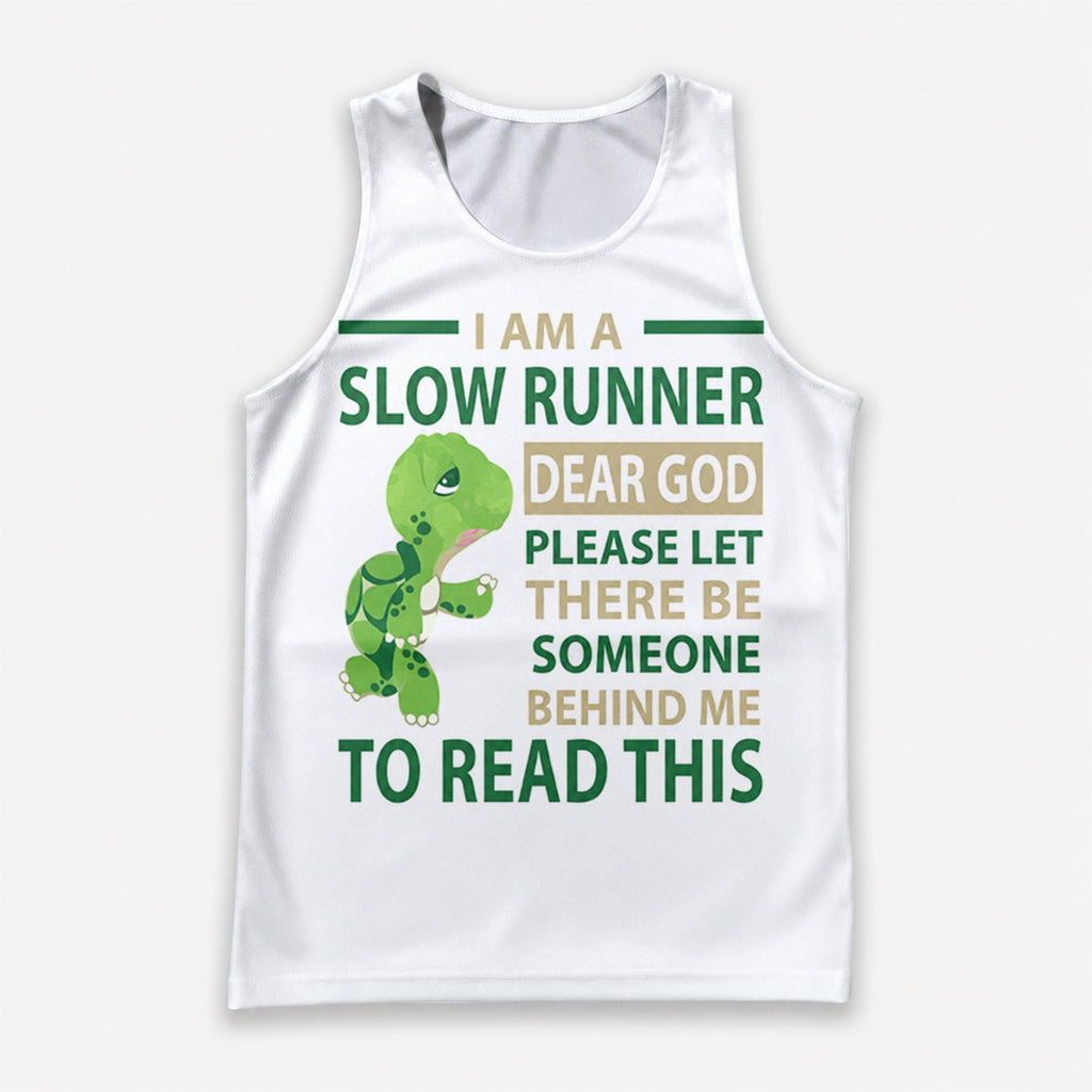 Funny Running Tank Top Slow Runner Tech Running Singlet