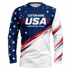 Custom Name American Pace Running Long Sleeve Shirt